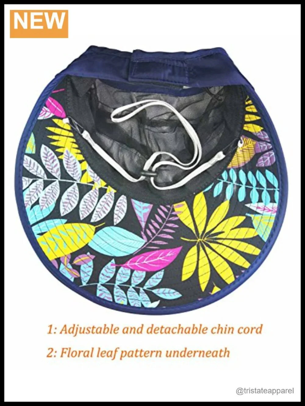 Wide Brim Sun Hat UV Protection Packable Floral Polyester Beach Visor